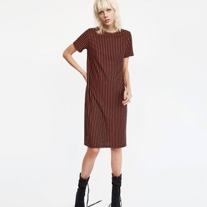 Zara striped midi dress